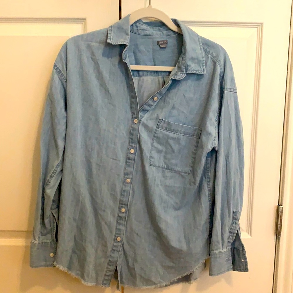 Denim button up